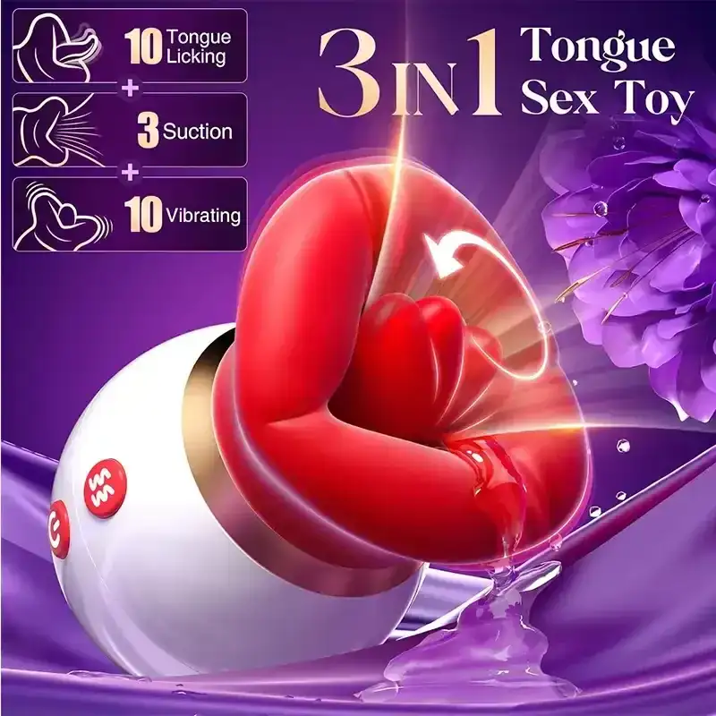 vibrateur langue rotative et stimulation clitoris