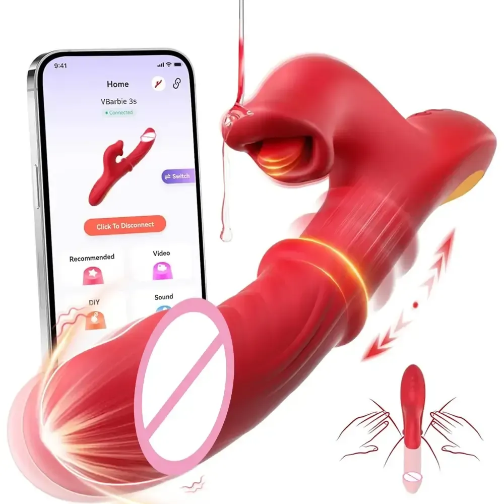 vibrateur langue silicone avec controle app