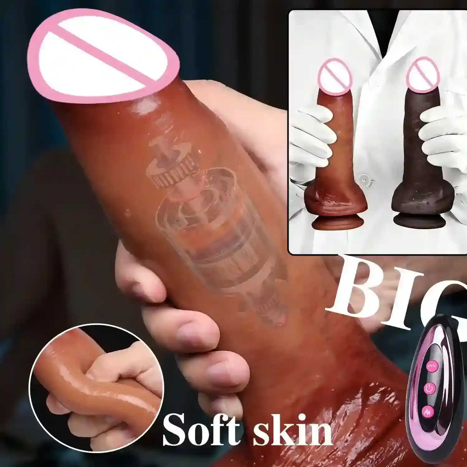 vibrateur penetrant en silicone medical