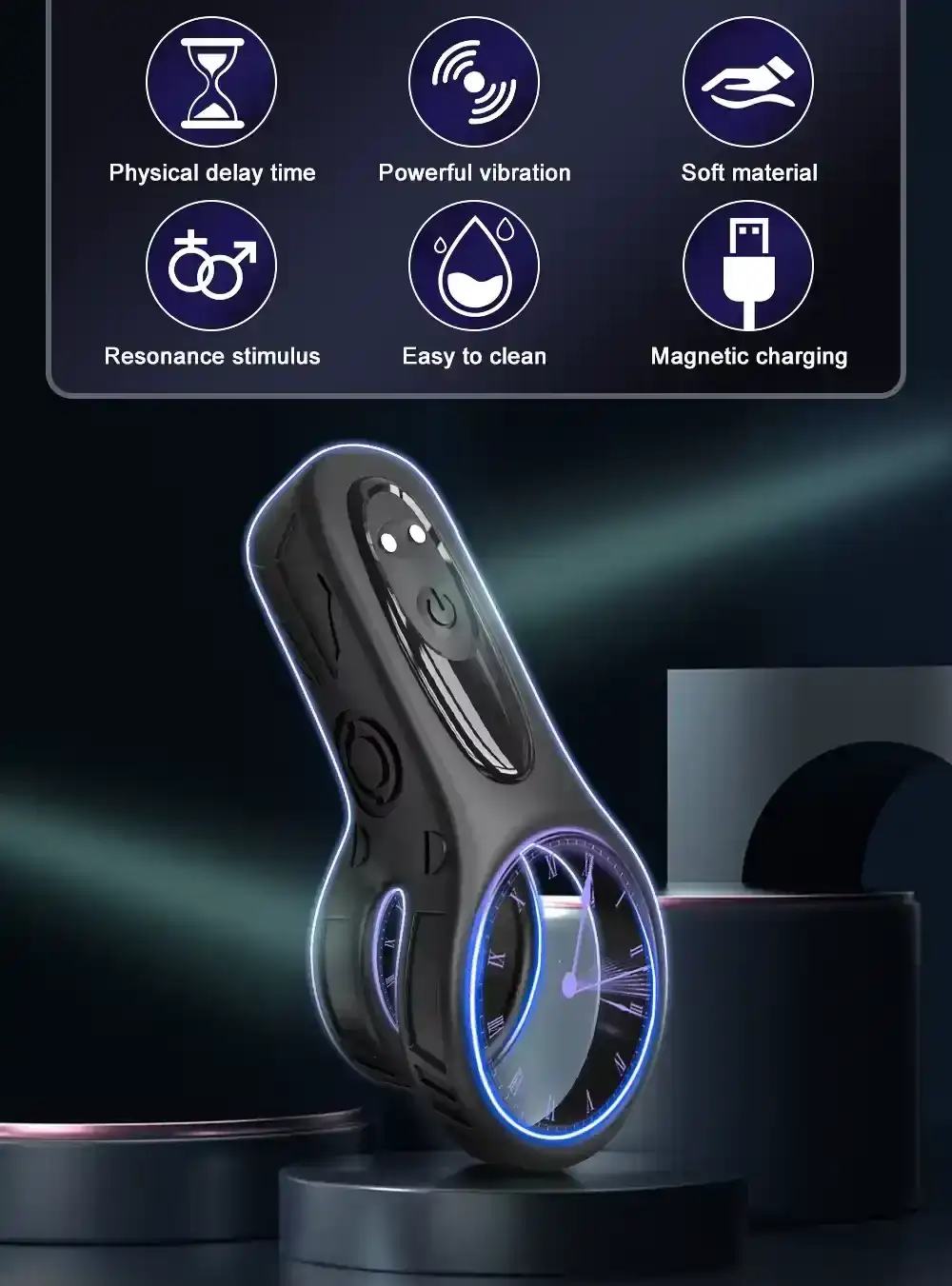 vibrateur penien en silicone medical souple