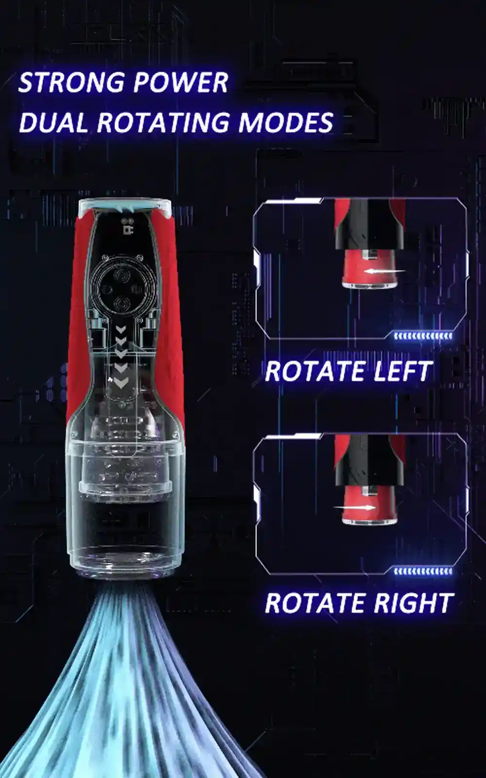 vibrateur pour homme a double rotation