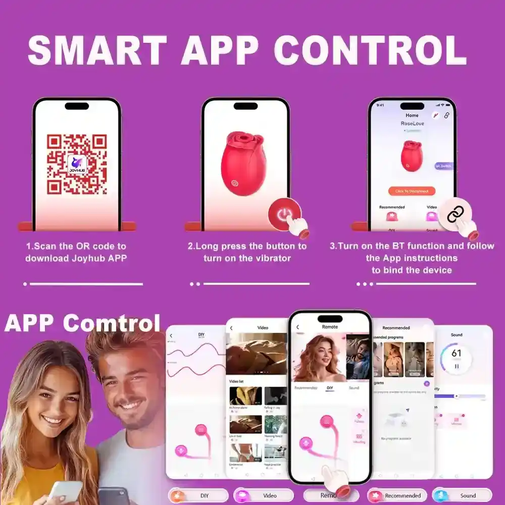 vibrateur rose a controle via application