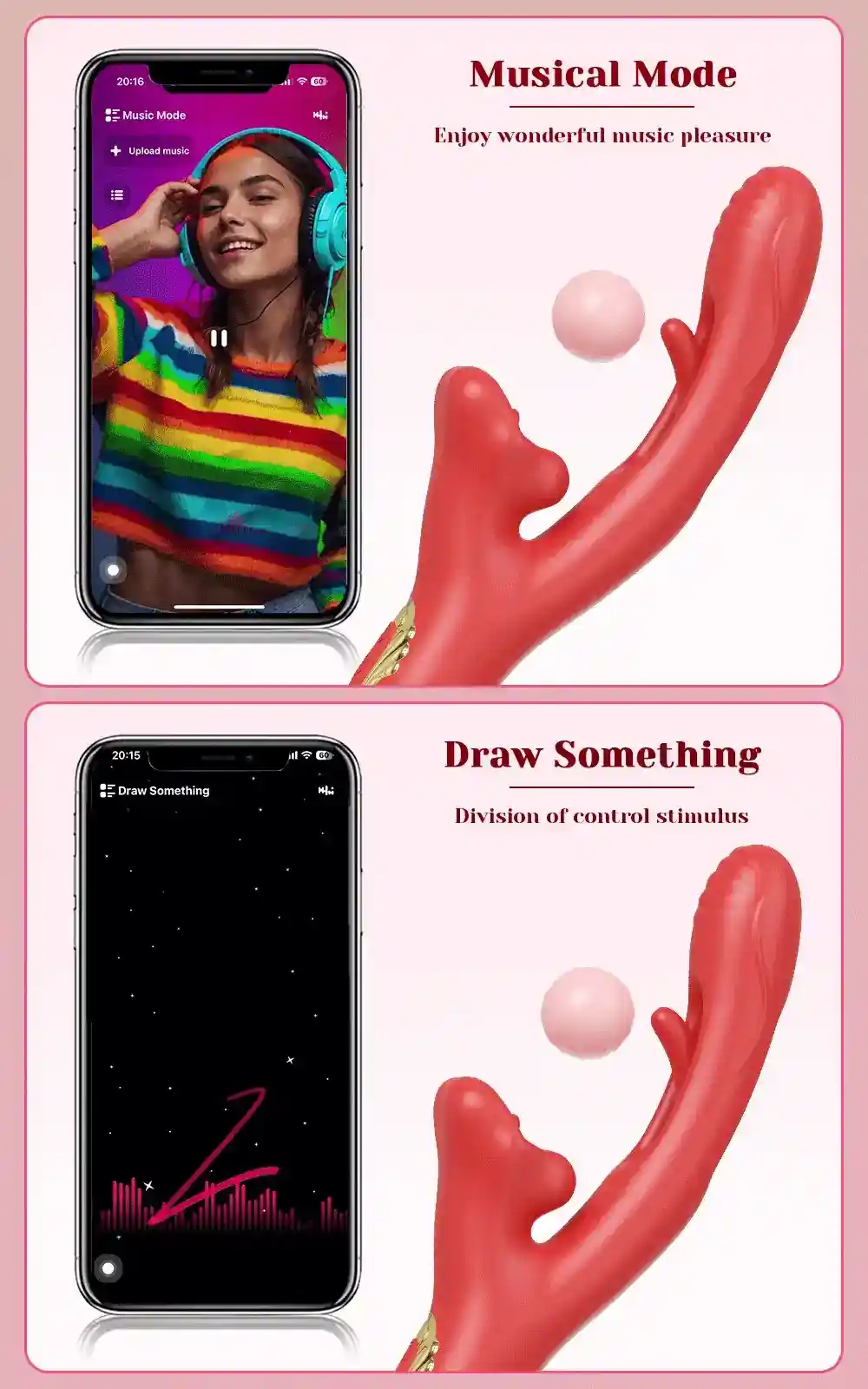 vibrateur vibrant a controle application