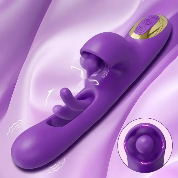 vibromasseur point g silicone rouge violet