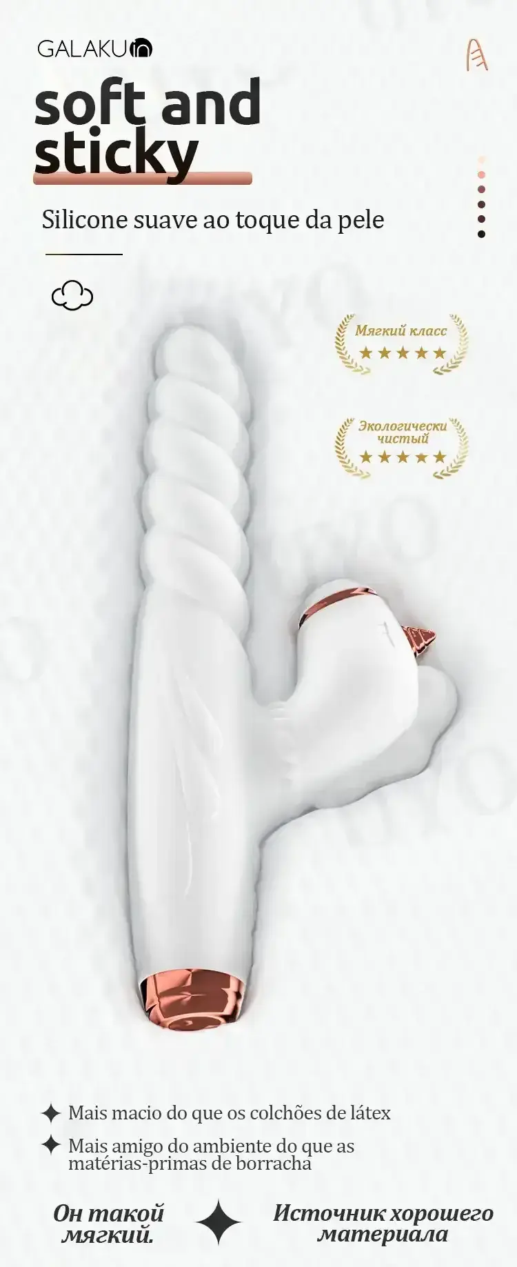 Jouet blanc pour point G a vibration