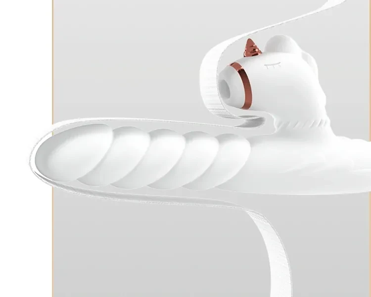 Jouet clitoridien blanc avec succion intense