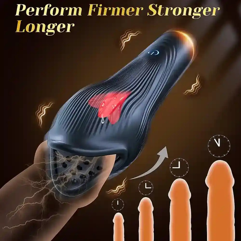 Product Title Vibro masturbateur pour homme   Lechage realiste en silicone medical