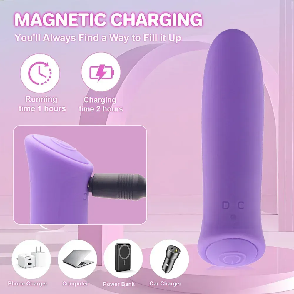 Product Vibromasseur balle   Rechargeable 10 vitesses en silicone medical