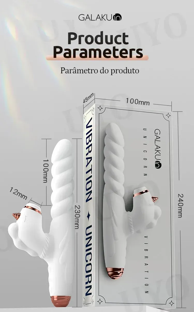 Stimulateur blanc etanche avec 10 modes