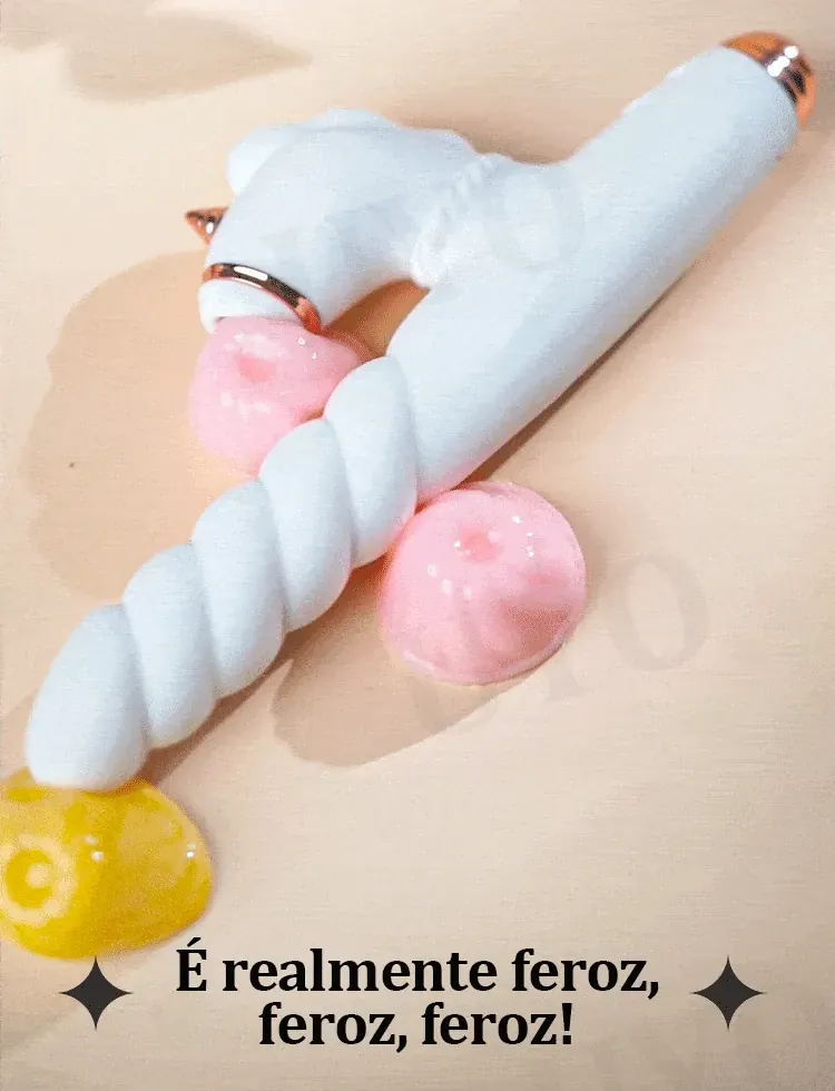 Vibromasseur blanc simulant le sexe oral