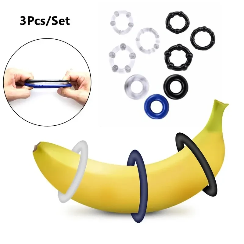 anneau en silicone avec billes texturees