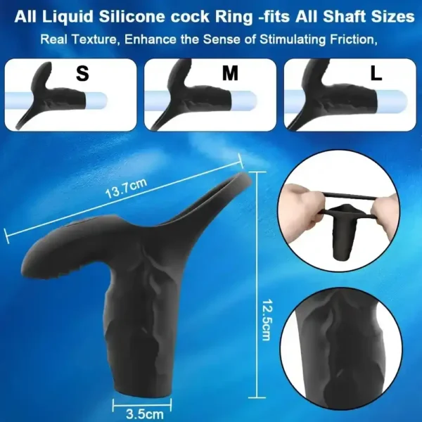 anneau pénien silicone avec fonction retardateur