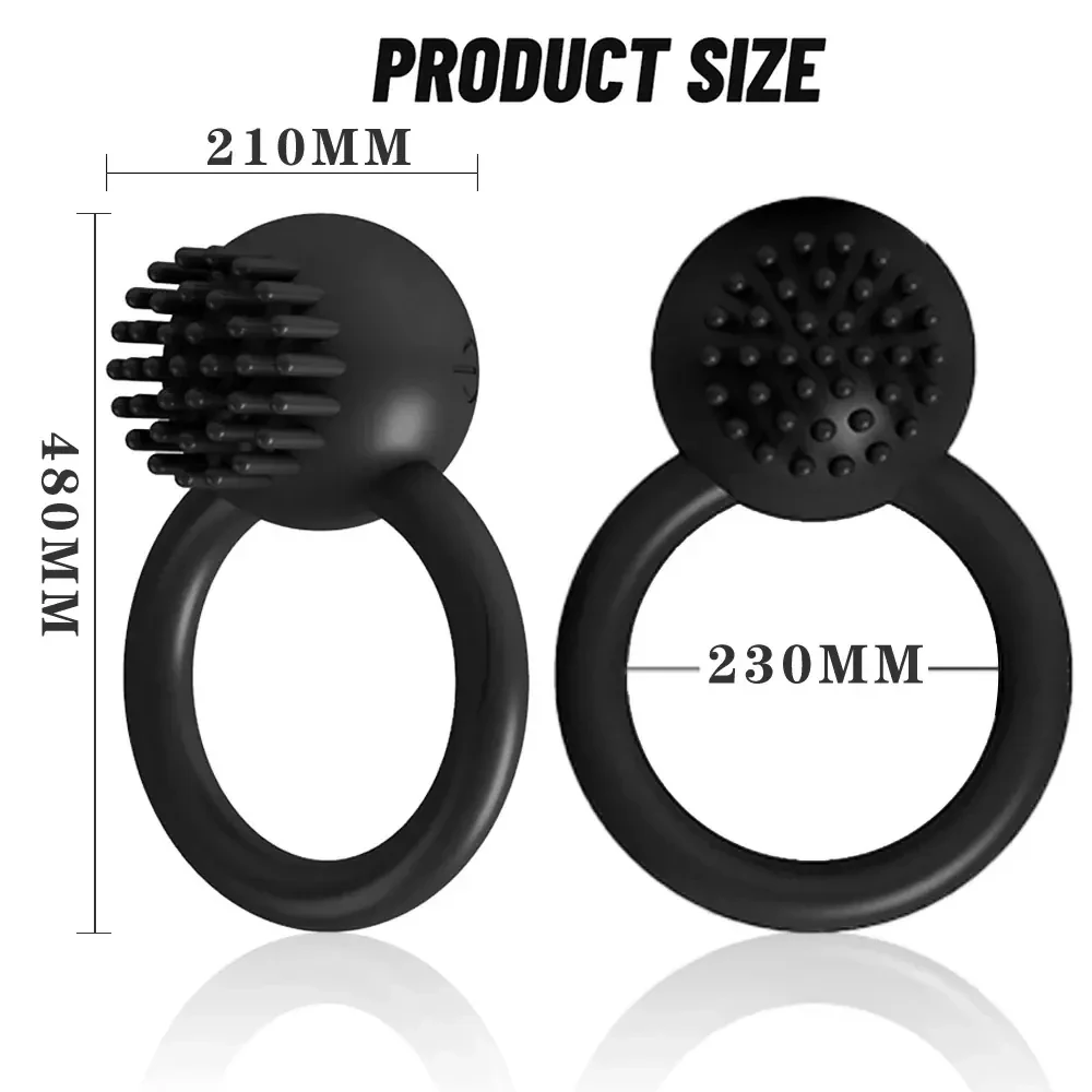 anneau penis noir ergonomique et extensible