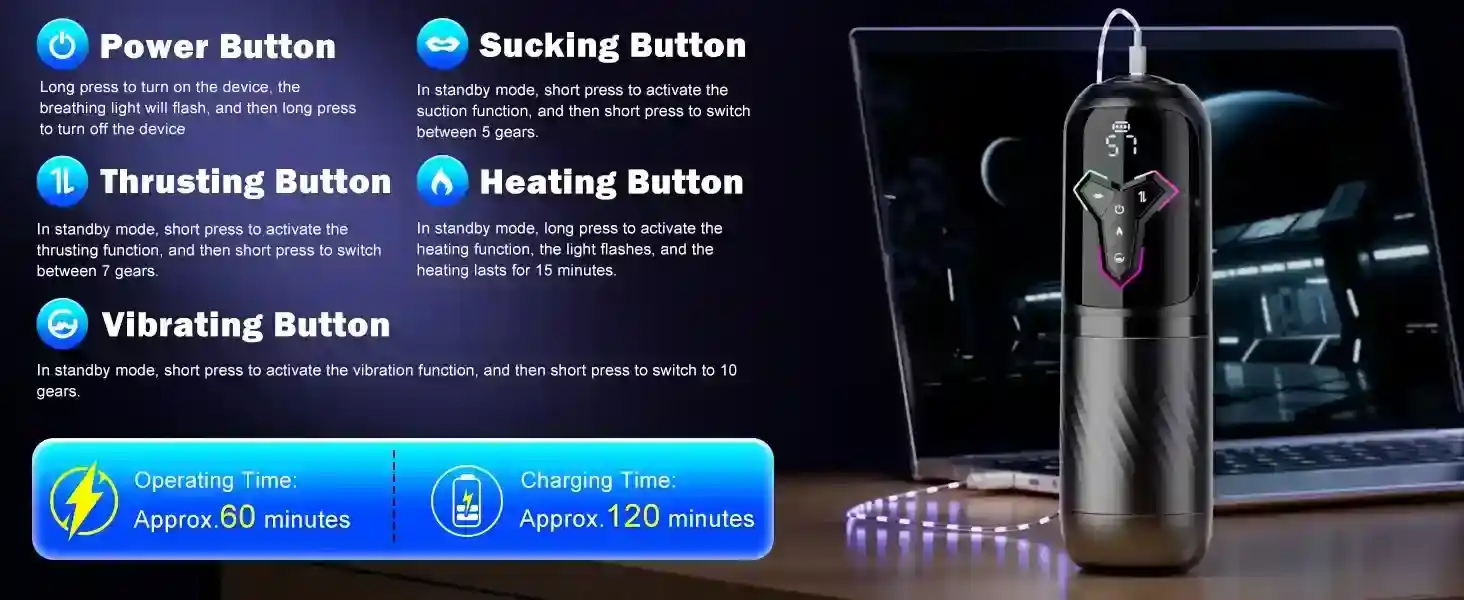 appareil de masturbation chauffant rechargeable usb