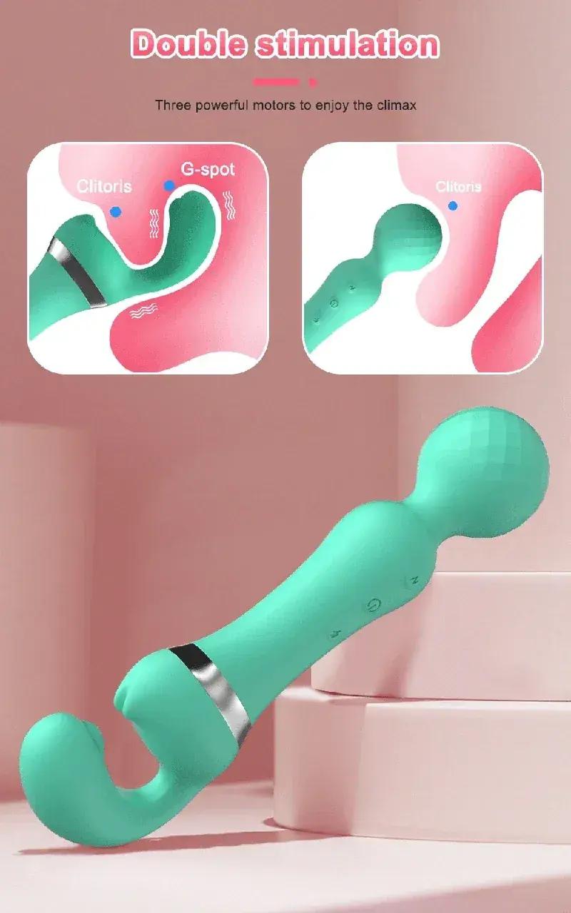 baguette vibrante double tete pour femme