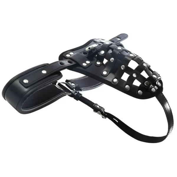 cage de chasteté en cuir pu souple