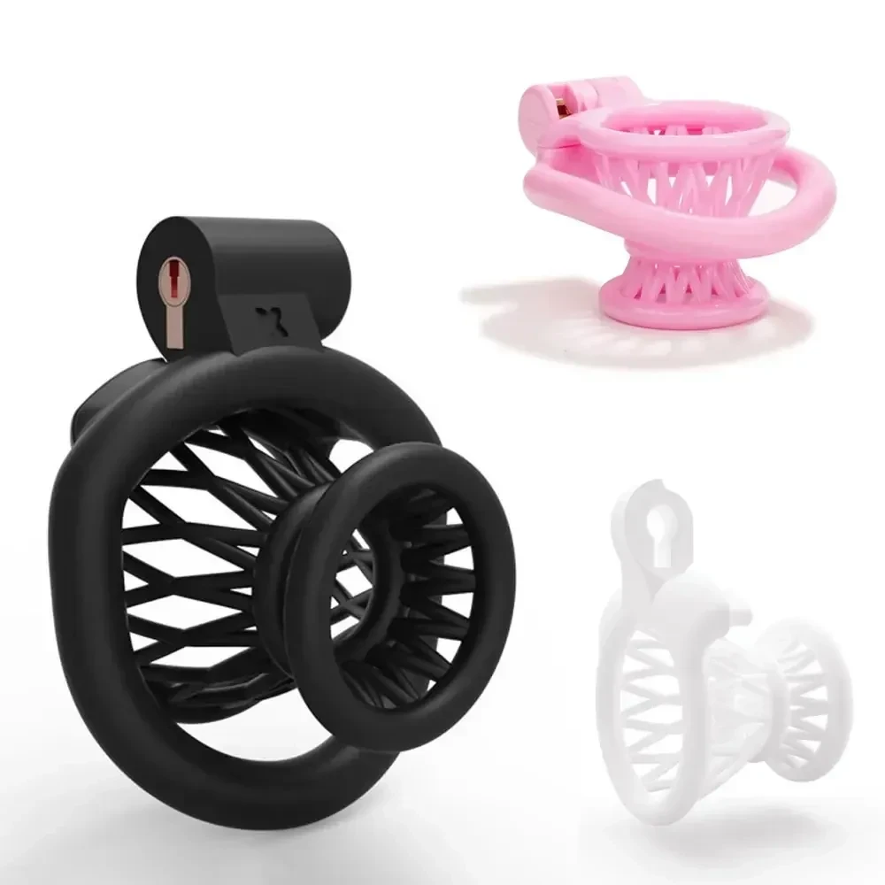 cage de chastete ergonomique avec verrou uretral