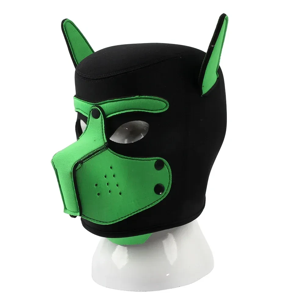 cagoule bondage canine en pvc