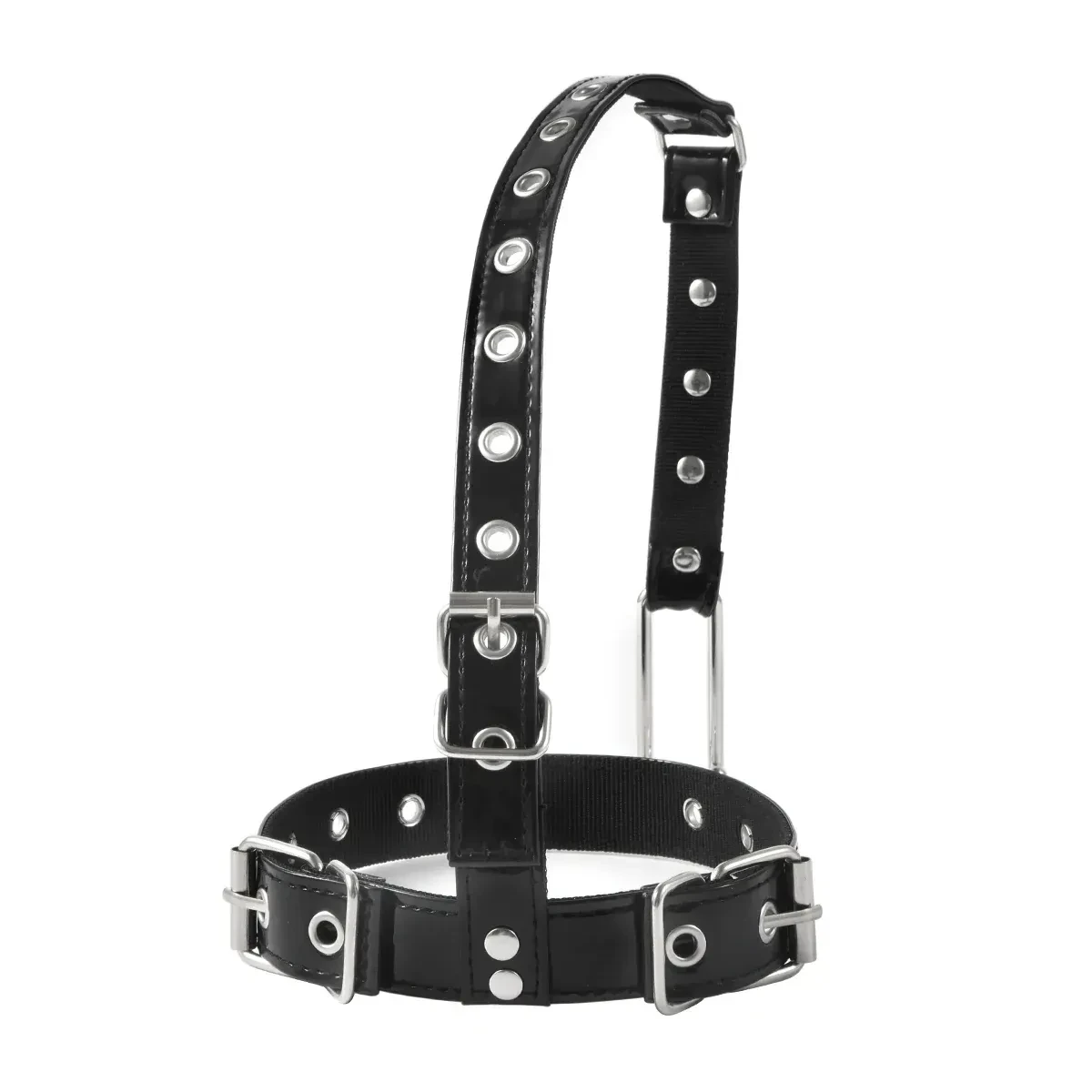 collier bondage cuir pu avec attache