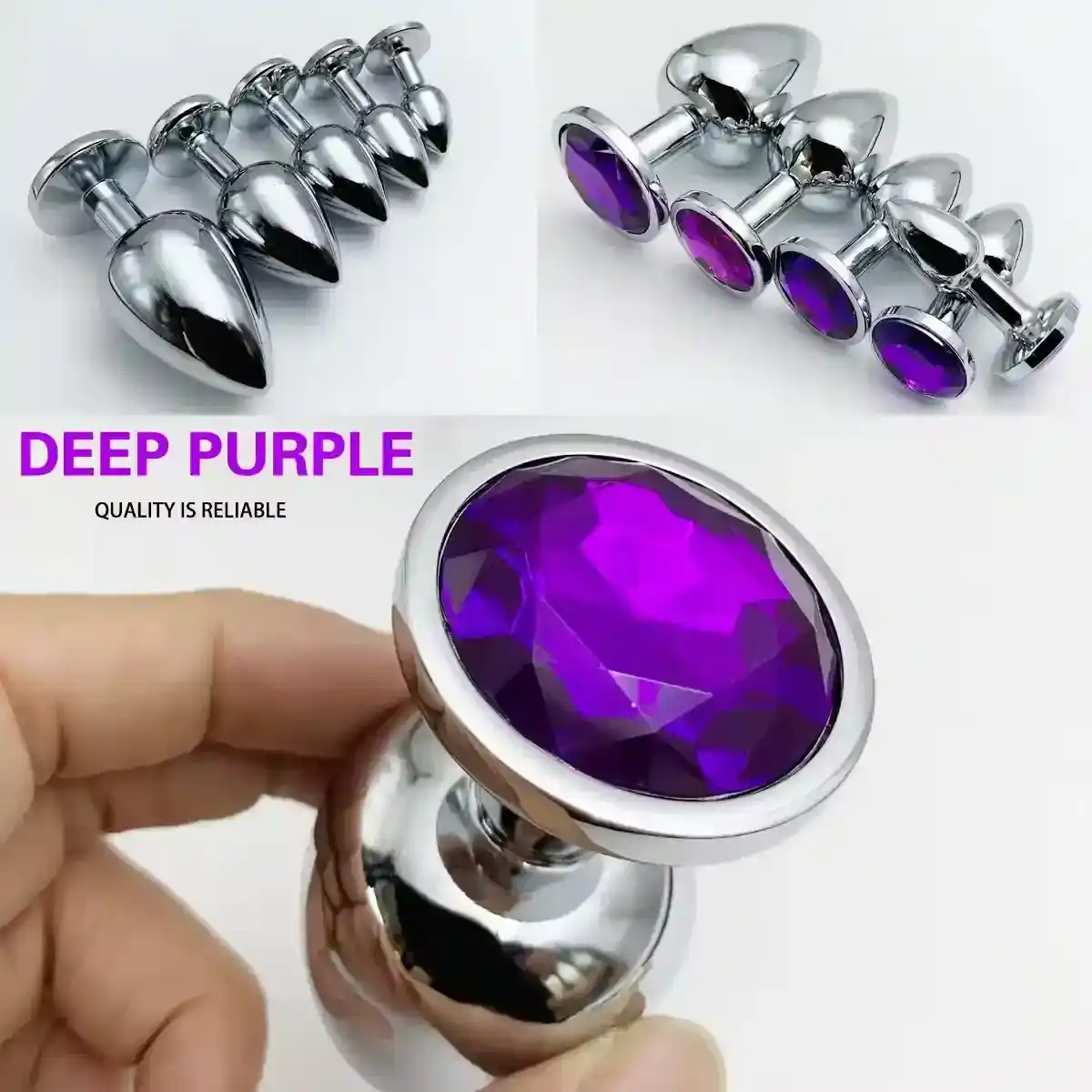 dilatateur anal en metal violet discret