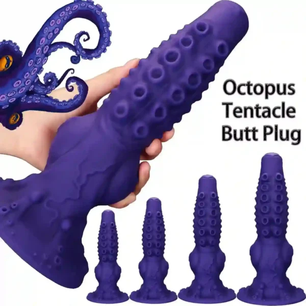 dilatateur anal tentacule silicone bleu