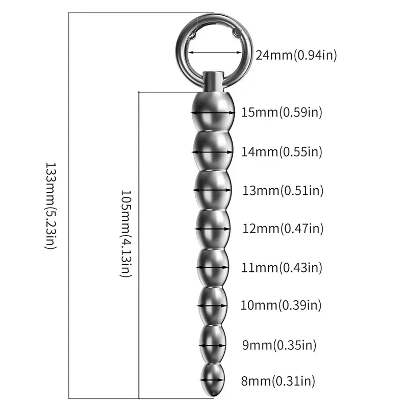 dilatateur en acier inoxydable avec perles