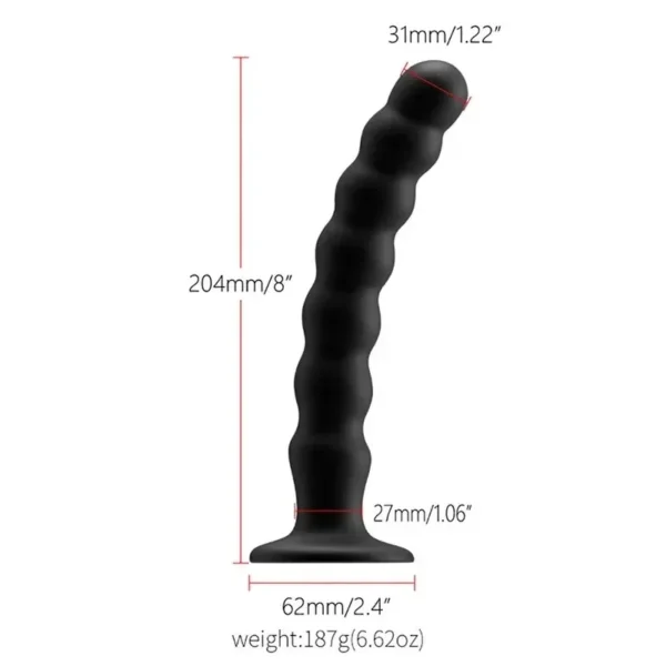 dildo anal avec perles graduées