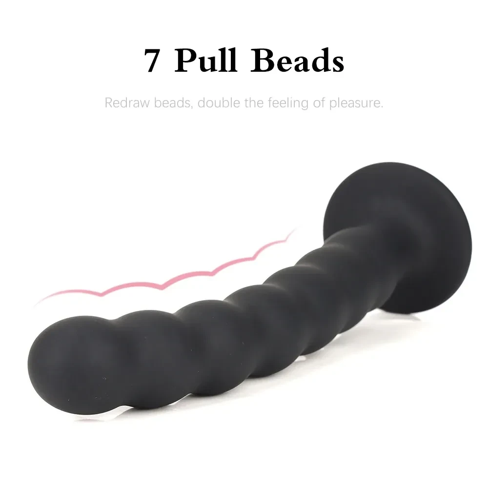 dildo anal avec ventouse et perles