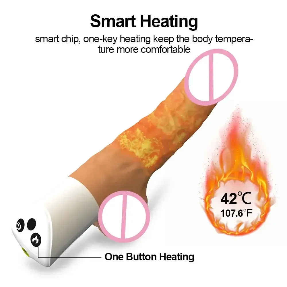 dildo phallique chauffant 42 degres celsius