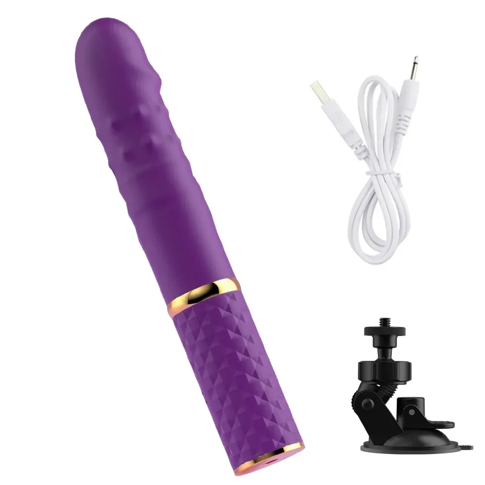 dildo souple fonctions vibrantes violet réaliste