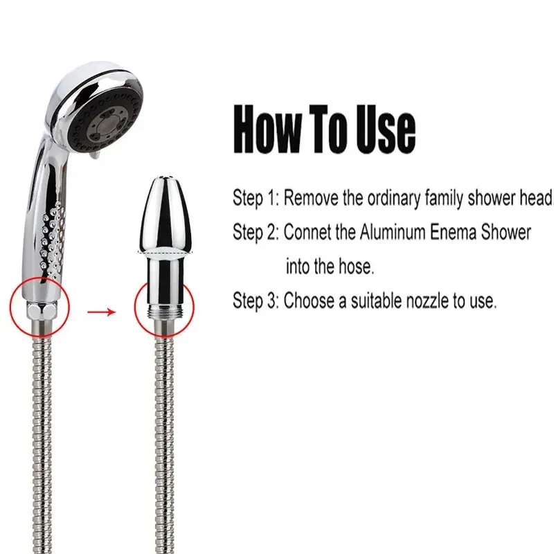 douche anale embout metallique lisse