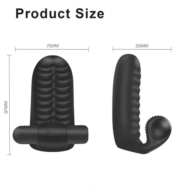 finger sleeve vibrator silicone waterproof