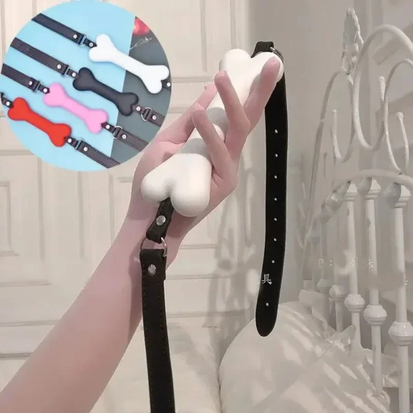 gag pour bouche en silicone blanc