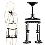 harnais corporel noir en faux cuir ajustable