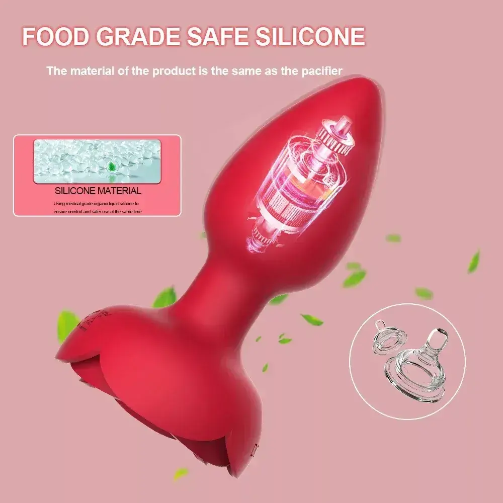 isensualflow fr plug anal rose silicone medical