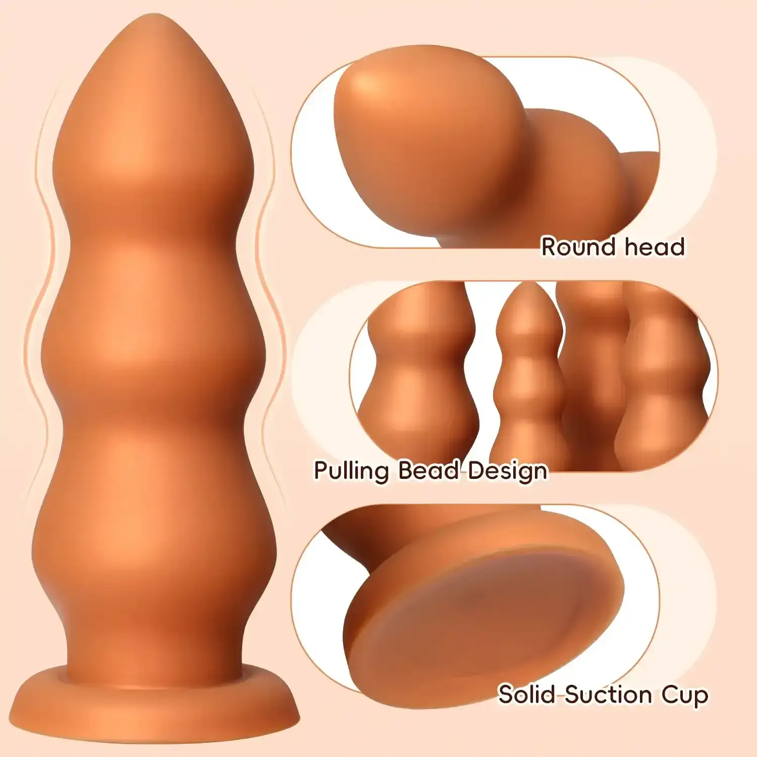 jouet anal conique en silicone pour femme