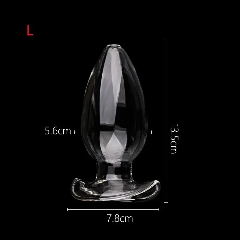 jouet anal creux en verre teinté