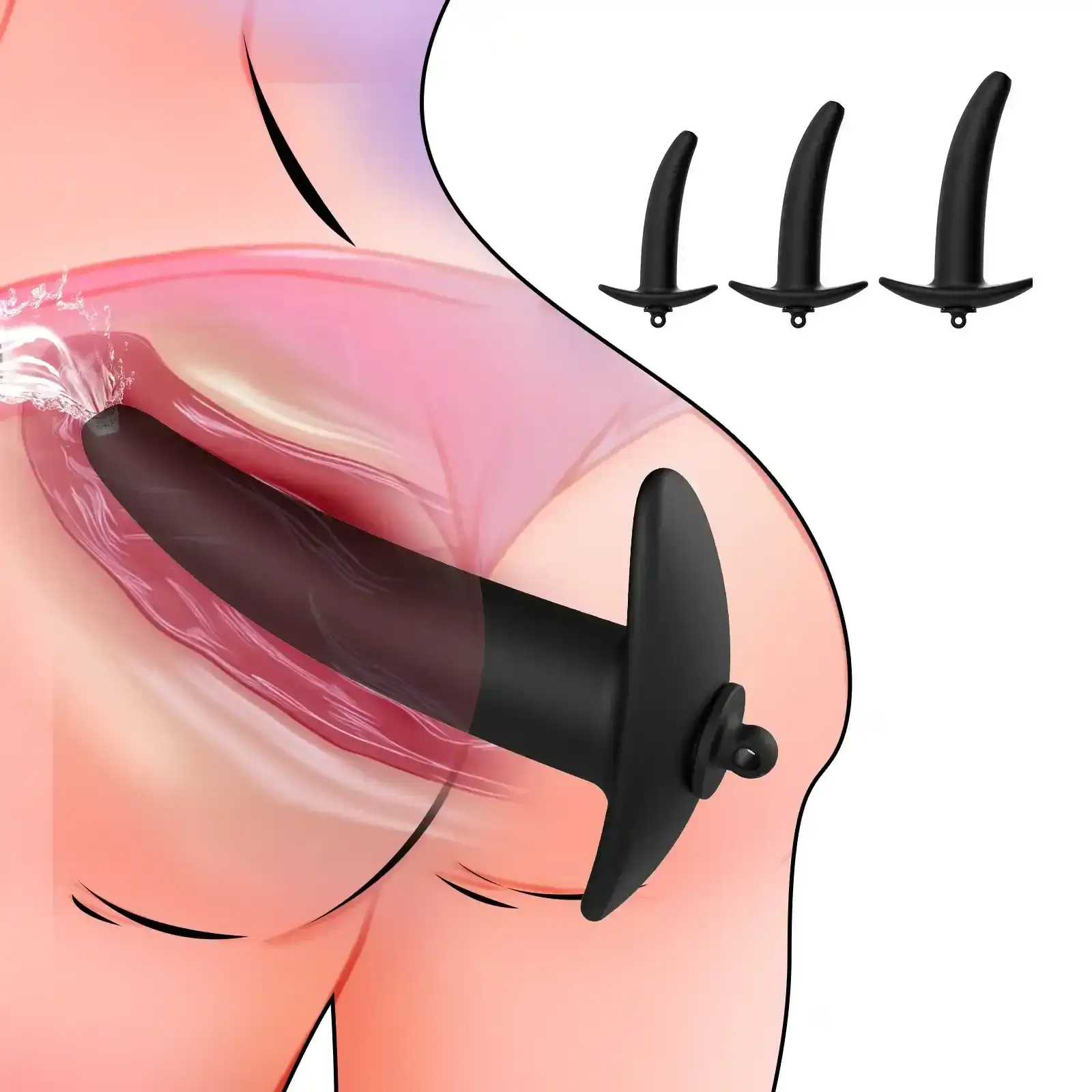 jouet anal en silicone doux et lisse