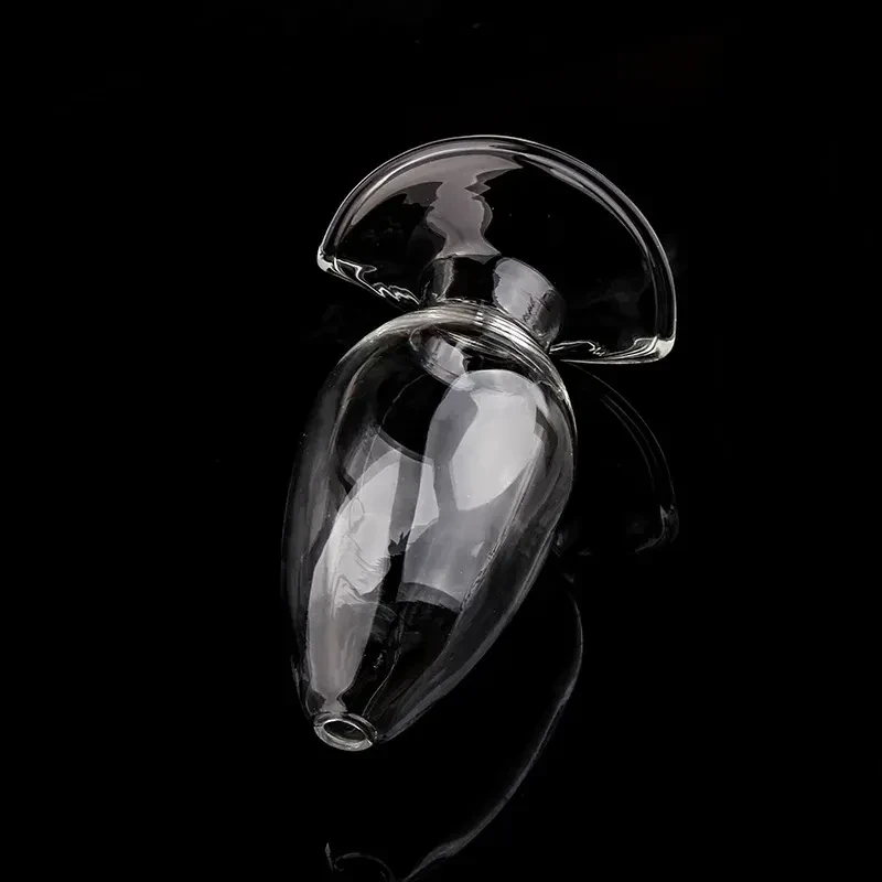 jouet anal en verre lisse creux