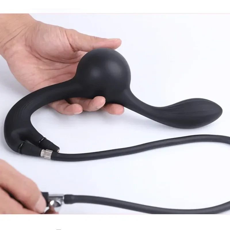 jouet anal gonflable avec bille metallique lestee 3