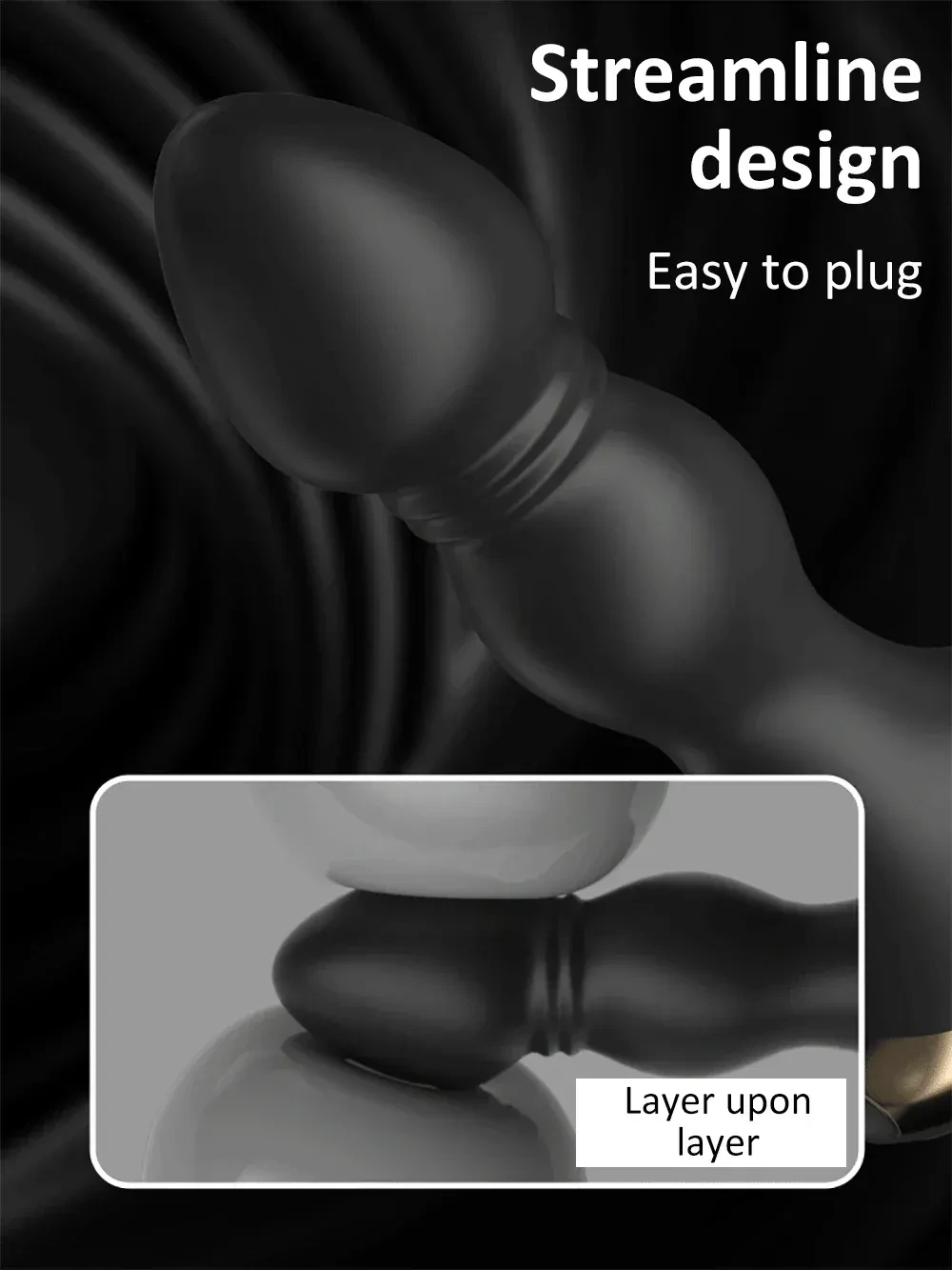 jouet anal silicone medical etanche telecommande