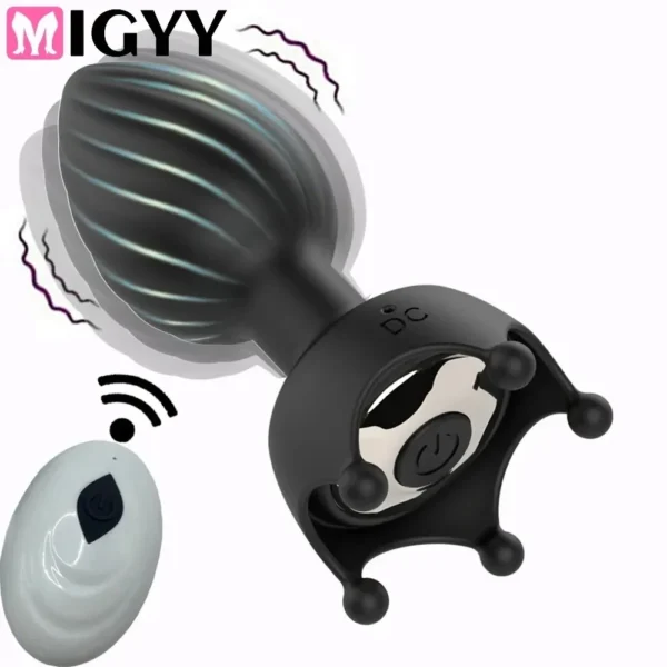 jouet anal vibrant silicone et abs noir