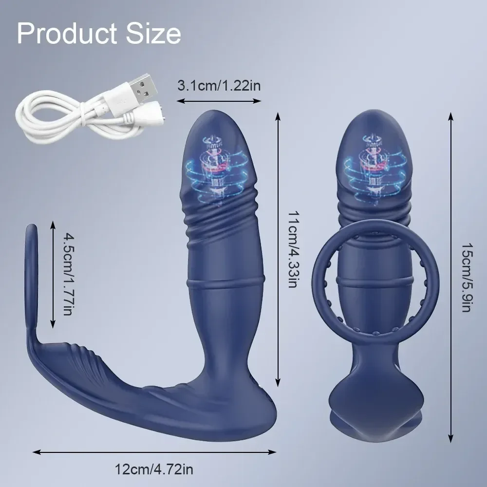 jouet masculin silicone massage prostatique telecommande