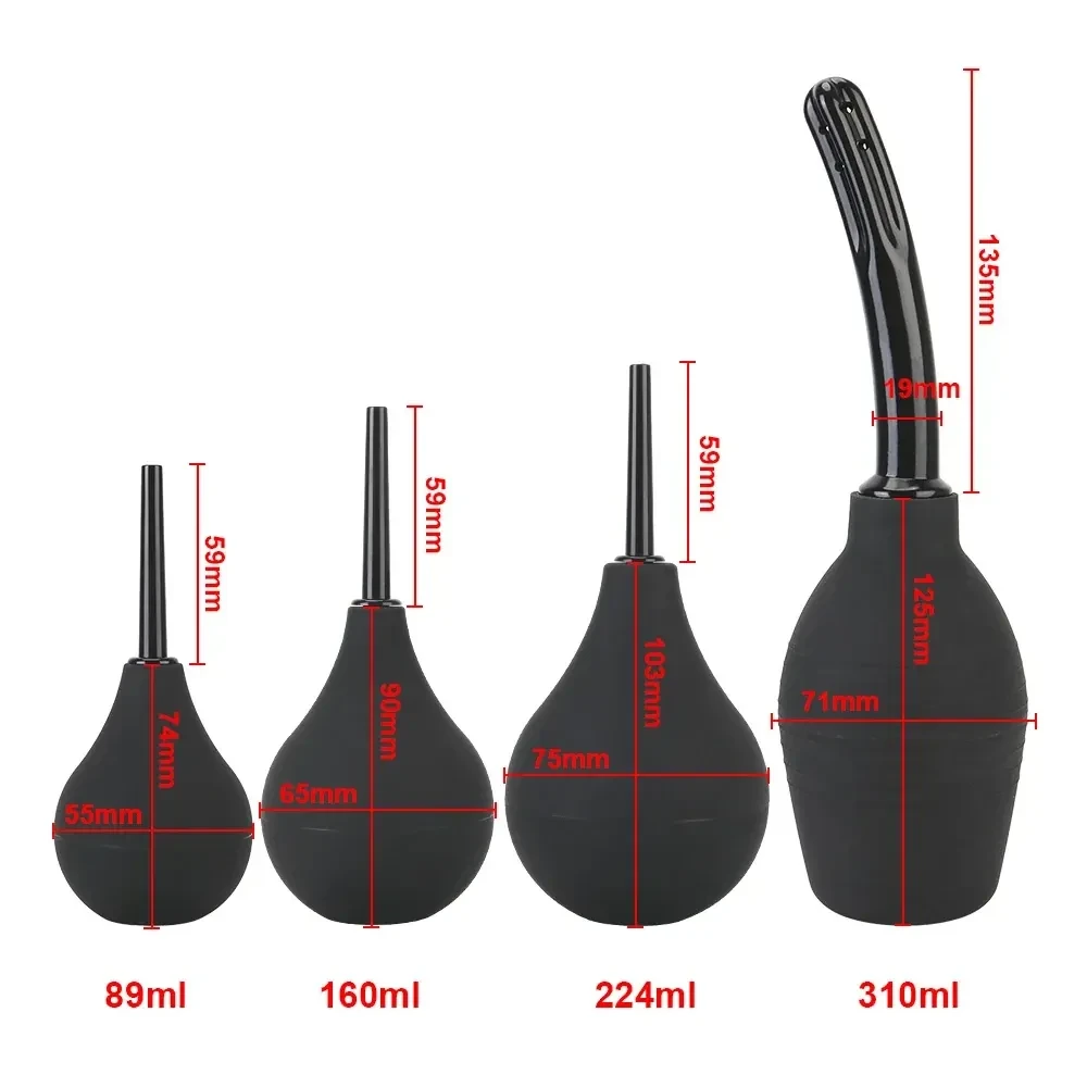 laveur anal en caoutchouc moyen 160ml