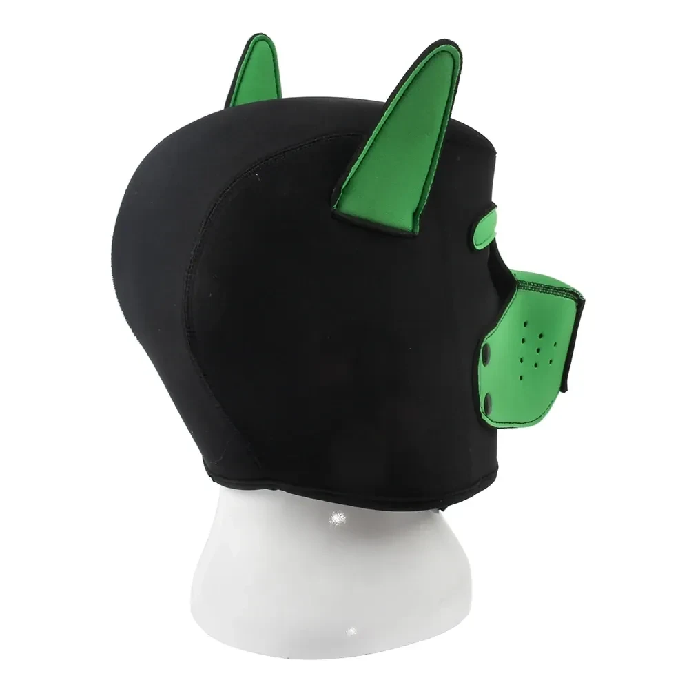 masque de chiot pet play noir