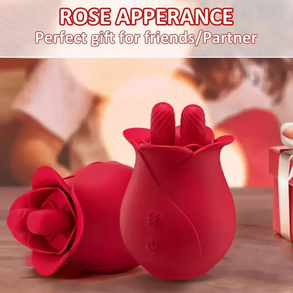 masseur clitoridien en silicone medical rose