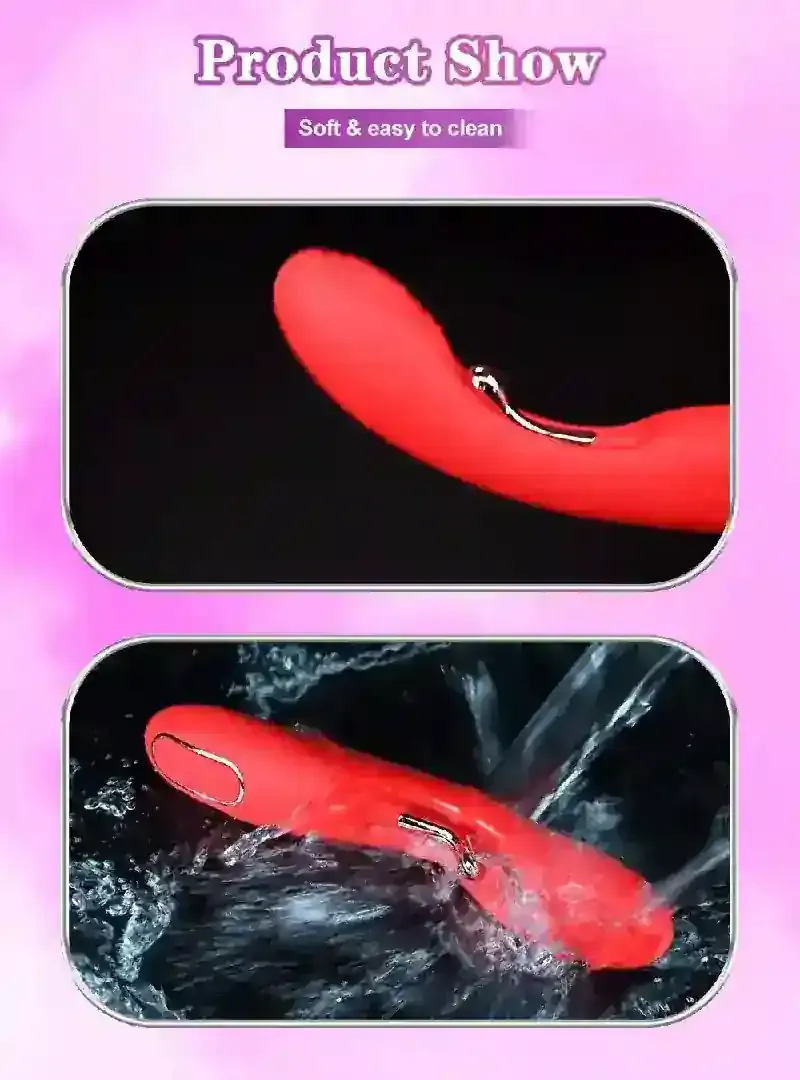masseur clitoridien phallique silicone sur