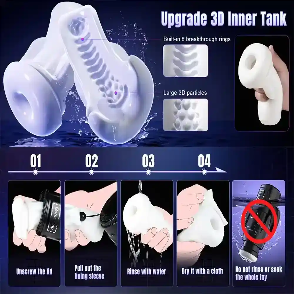 masturbateur avec 9 modes de vibration
