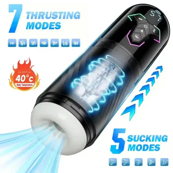 masturbateur masculin avec 10 modes de vibration