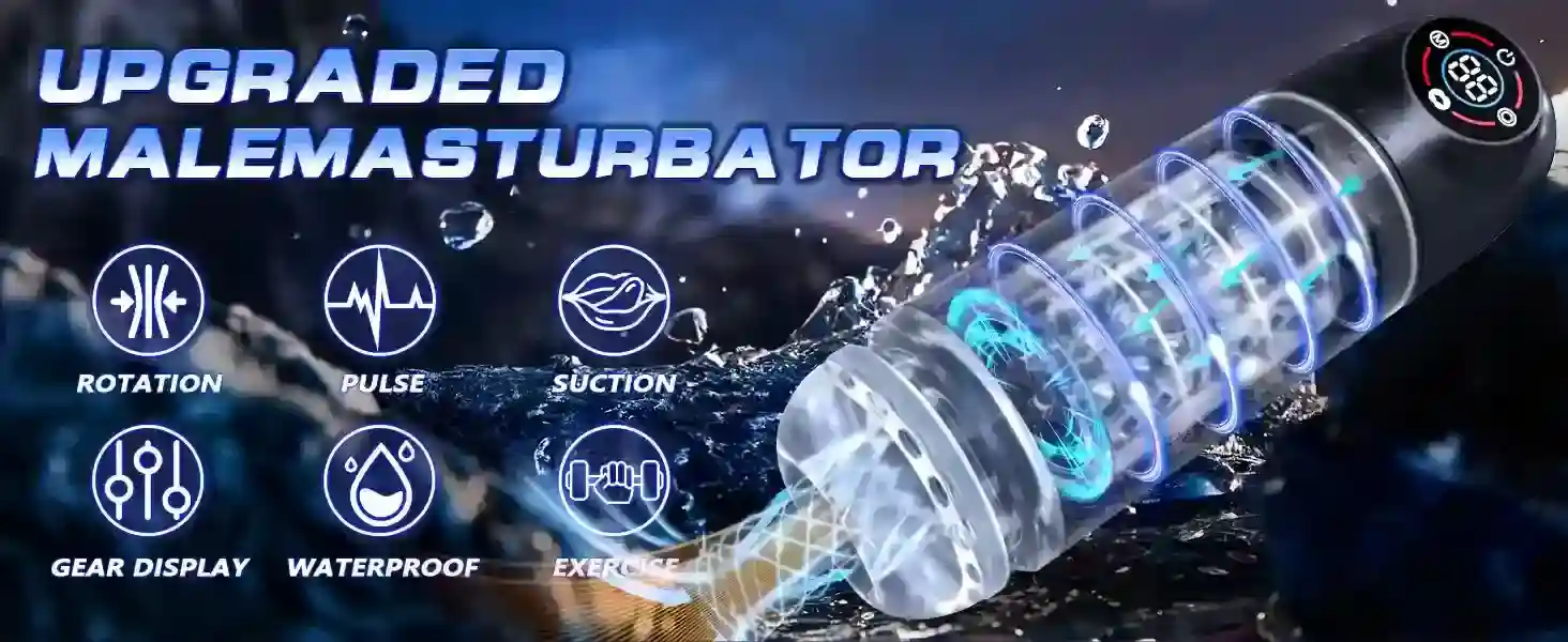 masturbateur pour homme avec succion rotation